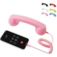 thumbnail image 1 of Retro Phone Handset, 2026 New Retro Phone Handset for iPhone, Type-C Retro Telephone Wired Handsets Style Landline Handle Receiver for Cell Mobile Video Conferences, Calls, Meetings - Pink, 1 of 6