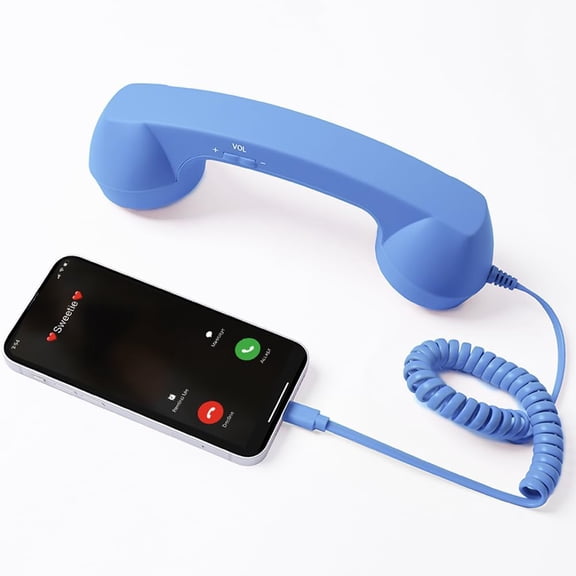 Retro Phone Handset,2026 New Wired Plug-in Vintage Phone with Microphone, Landline/Telephone, Type-C Interface, Suitable for Mobile Device Video Conferencing, Calls, and Meetings