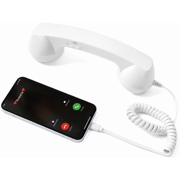 Retro Phone Handset,2026 New Wired Plug-in Vintage Phone with Microphone, Landline/Telephone, Type-C Interface, Suitable for Mobile Device Video Conferencing, Calls, and Meetings