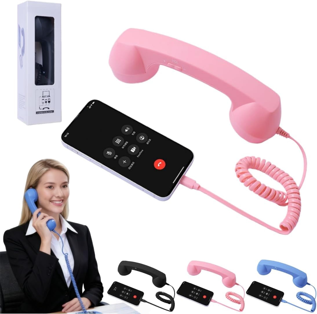 Retro Phone Handset，2026 New Wired plug-in handheld handset with ...