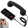 thumbnail image 1 of Retro Phone Handset (Black) – Telephone Style Landline Handle for iPhone, Clear Comfortable Calls, 2026 New, Landline Handle Receiver, Bluetooth/Type-C Port, 1 of 7