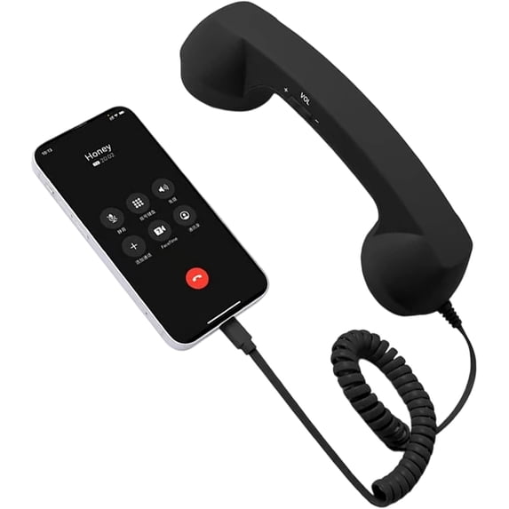 Retro Phone Handset, New Bluetooth Retro Phone, Vintage Telephone with USB-C or AUX 3.5mm Plug or BT