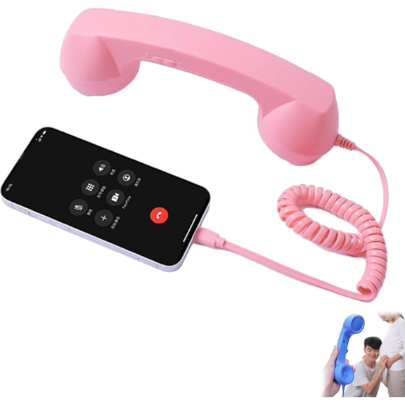 Retro Phone Handset, Retrotelephone Handset for Cell Phone USB C, Relive The Classic Call Experience—Connect, Disconnect, and More.