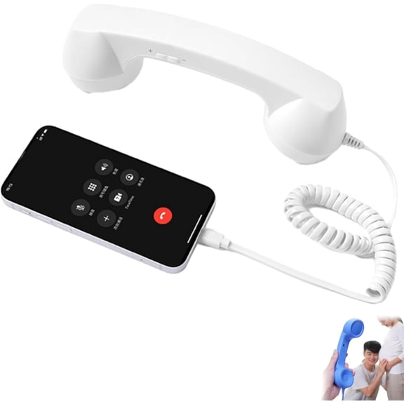 Retro Phone Handset, Retrotelephone Handset for Cell Phone USB C, Relive The Classic Call Experience—Connect, Disconnect, and More.