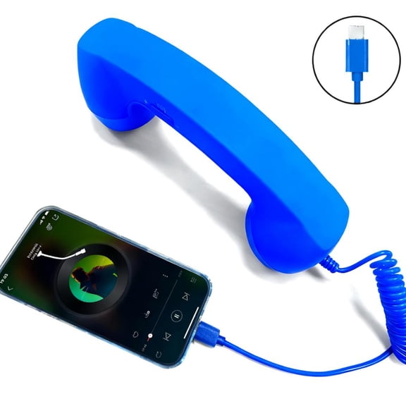 Retro Phone Handset Type C Telephone Wired Handsets Ideal For Landline And Mobile Use Bluetooth Function For Video Calls And Meetings