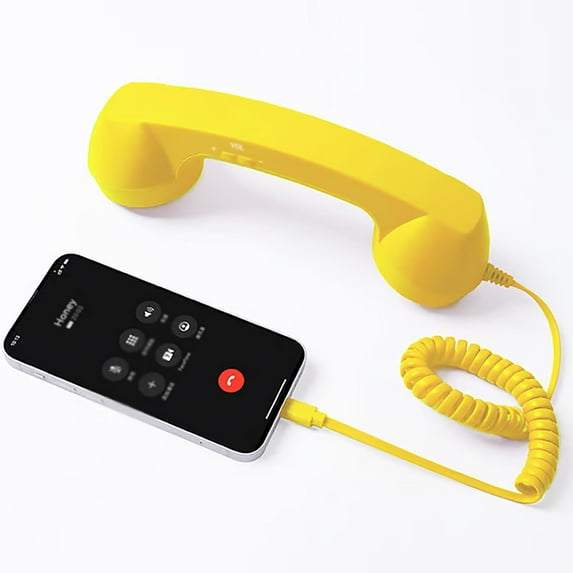 Retro Phone Handset, Vintage 90s Style Old School Telephone Receiver, Novelty Talking Prop for Photos and Film, Unique Nostalgic Gift for Men and Women