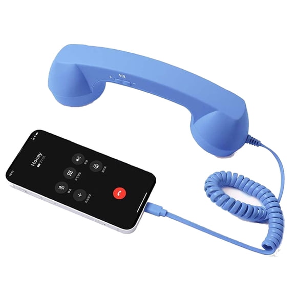 Retro Phone Handset for MobilePhone & AndroidFram, Cell Phone Receiver with Microphone & Comment, Vintage Old School Tel