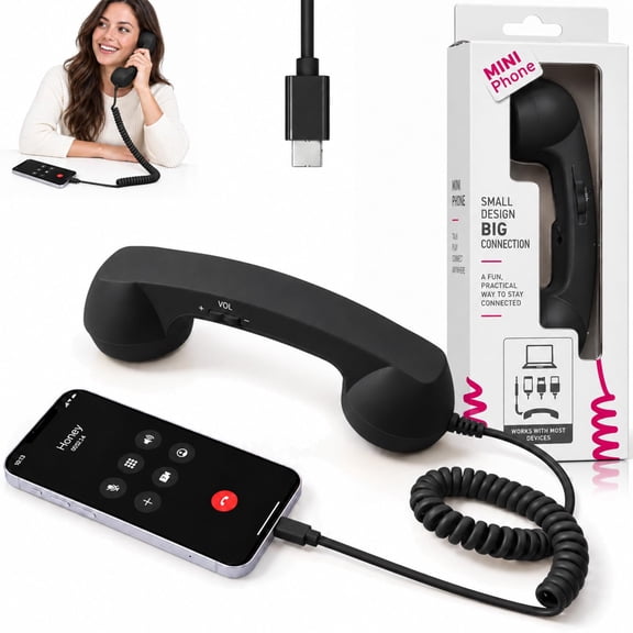 Retro Phone Handset for iPhone, Retro Ring Phone