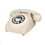 Retro Phone, TelPal Corded Telephone, Old Fashion Telephones, Vintage Antique Desktop Phone, Classic 1980s Landline Phones for Home & Office Decor, Novelty Hotel Telephone with Redial