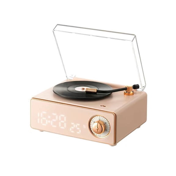 Retro Phonograph Shaped Bluetooth Speaker, Vintage Vinyl Record Player Style Audio for Holiday and Daily Gifts