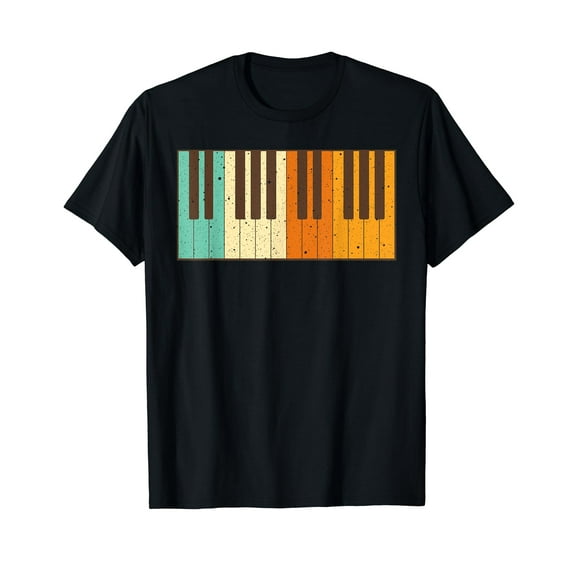 Retro Piano Design For Musician Piano Player Men Women Kids Men Vintage T-Shirt