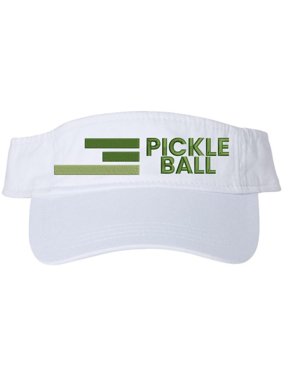 Retro Pickleball Visor - Great for Pickle ball Gifts & Pickleball Games - Embroidered Visor for Men and Women, White