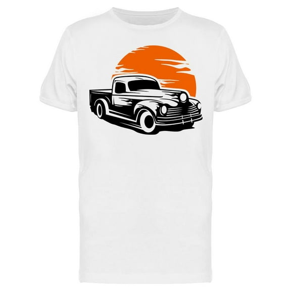 Retro Pickup Sunset T-Shirt Men -Image by Shutterstock, Male XX-Large
