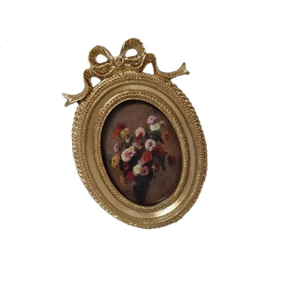 Retro Picture Frame,Mini Antique Ornate Photo Frame for Tabletop Wall Display,Old Fashioned Photo Gallery Art Decors