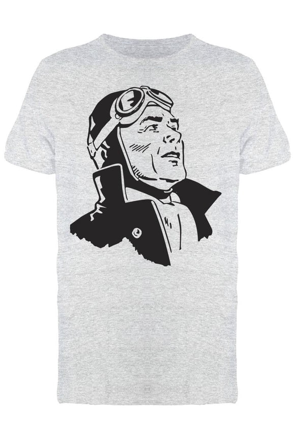 Retro Pilot Portrait T-Shirt Men -Image by Shutterstock, Male x-Large