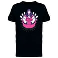 thumbnail image 1 of Retro Pin-Up Bowling Lady T-Shirt Men -Image by Shutterstock, Male 3X-Large, 1 of 2