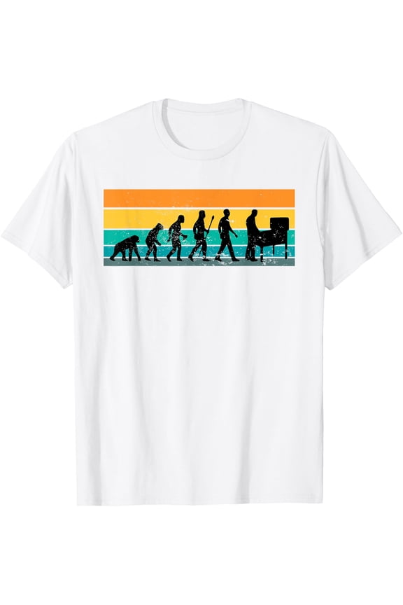 Retro Pinball Evolution Arcade Machine Pinball Wizard Player T-Shirt mens t shirt,white,women,funny,misfits,men,journey
