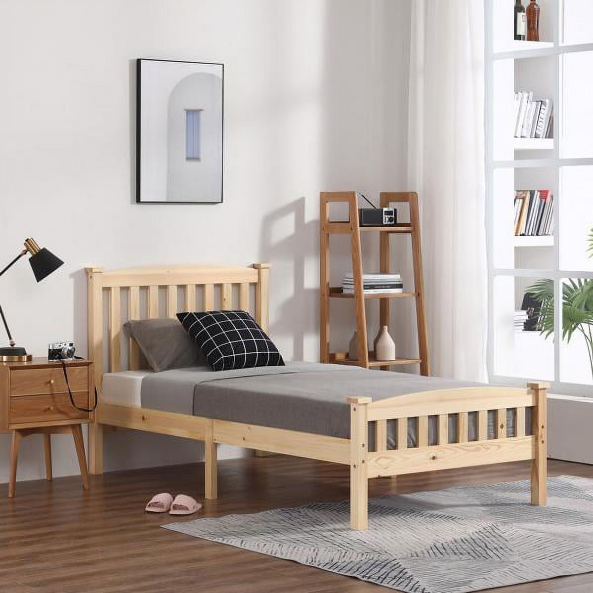 Simple pine outlet bed frame