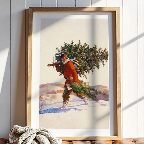 Retro Pine Tree Print: Rustic Cabin Decor Outdoorsy Wall Art