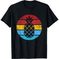 thumbnail image 1 of Retro Pineapple Fruit Summer Vibes Vintage Aloha Hawaii T-Shirt Black Medium, 1 of 4