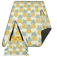 thumbnail image 1 of Retro Pineapples Extra Large Picnic Beach Blanket Waterproof Sand Proof Portable Outdoor Mat 80x118, 1 of 9