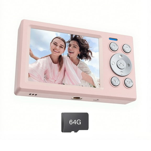 Retro Pink Digital Camera 16x Opticaled Zooming Double Screens High Resolution Imaging For Youth Photography