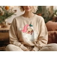 thumbnail image 1 of Retro Pink Santa Christmas Sweatshirt Gift for Her, Pink Christmas PJs Matching Family Pajamas Retro Christmas Shirt Vintage Holiday Sweater, 1 of 2