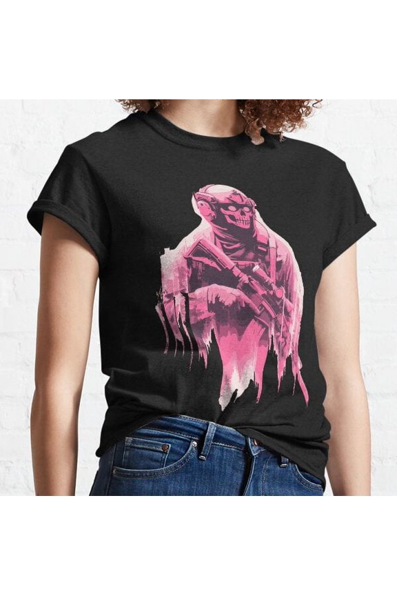 Retro Pink Skull Soldier Classic T-shirt