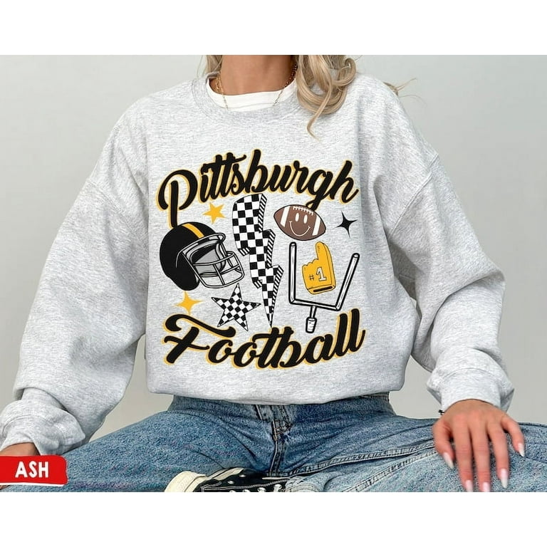 Retro Pittsburgh Steeler Football Sweatshirt Vintage Pittsburgh Football Crewneck Steelers Sweatshirt Walmart