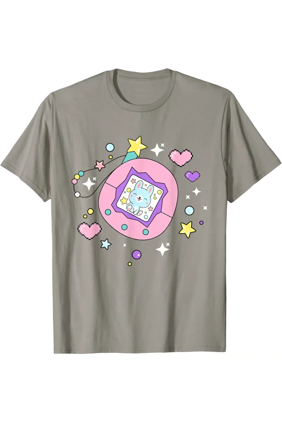 Retro Pixel Bunny Gaming Style Graphic T-Shirt