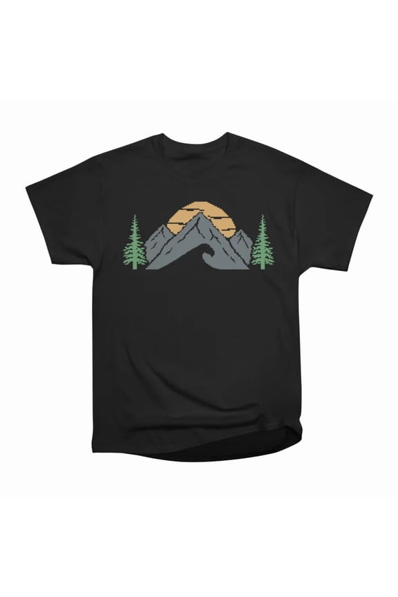 Retro Pixel Nature T-Shirt Tee Gift For Him Merch For Her Apparel For Friend