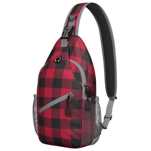 Retro Plaid Crossbody Bag - Rustic Farmhouse Print Shoulder Backpack with Durable & Comfortable Design - Versatile Wear for Traveling, Daily Commuting, Casual Urban Use