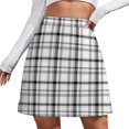 thumbnail image 1 of Retro Plaid Skirt Ladies Black And White Check Mini Skirts Summer Korean Fashion High Wais, 1 of 7