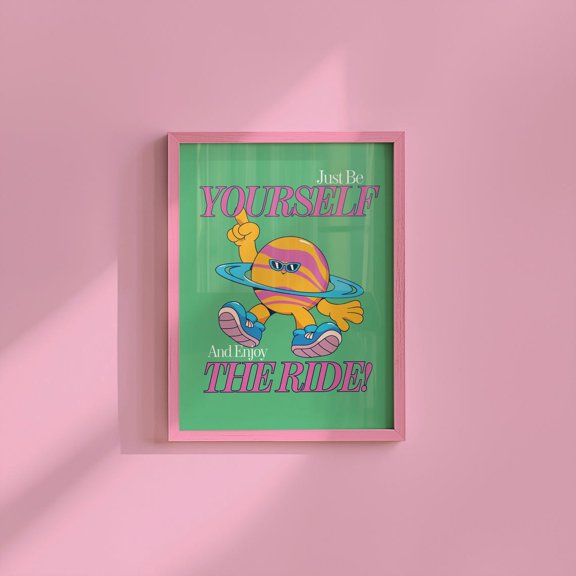 Retro Planet Classroom Cartoon Wall Art Poster