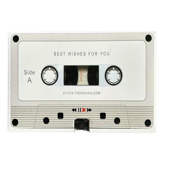 Retro Plastic Voice Message Card with 60 - Second Recording and Reusable Function for Personal Greetings