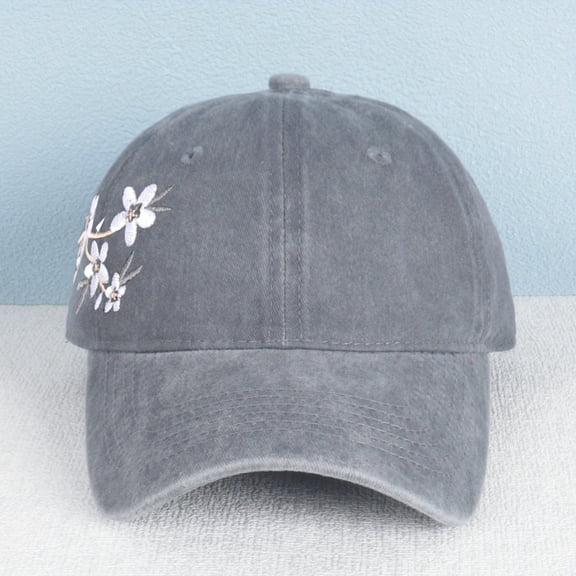 Retro Plum Blossom Baseball Cap Adjustable Snapback, Lightweight Breathable Unisex Hat for Outdoor Sports & Streetwear, Multiple Colors, Casual Headwear, Sophisticated Accessory, Intrica