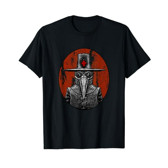 Retro Pointy Nose Plague Doctor Goggles Steampunk Apocalypse Vintage Men Casual T-Shirt