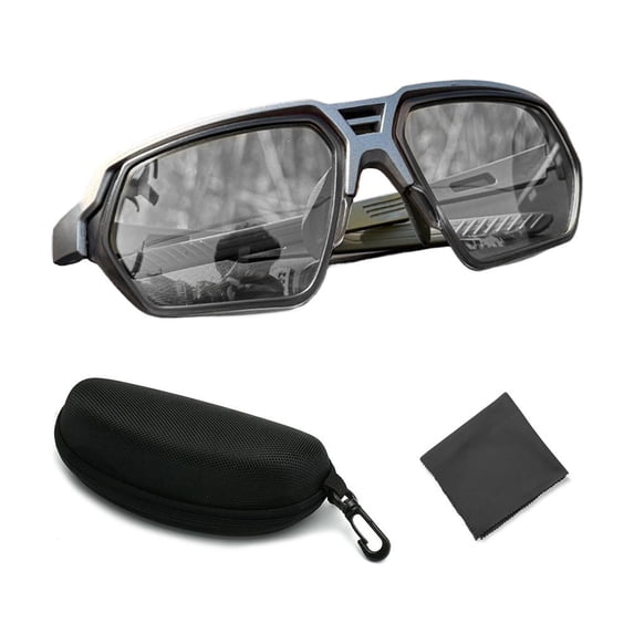 Retro Polarized Sunglasses for Fishing and Cycling – 5.9 Inch Wrap Around UV400 Sports Glasses with Case