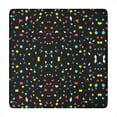 thumbnail image 1 of Retro Polka Dot Table Cover - Elastic Edge Square Tablecloth for Indoor/Outdoor Use, Classic Black and White Dots, Soft & Durable Washable Fabric, 1 of 6