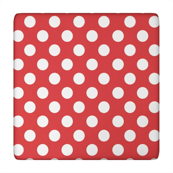 Retro Polka Dot Tablecloth Featuring Vintage Red and Colorful Dots, Classic Geometric Pattern, Minimalist Elegant Table Decor