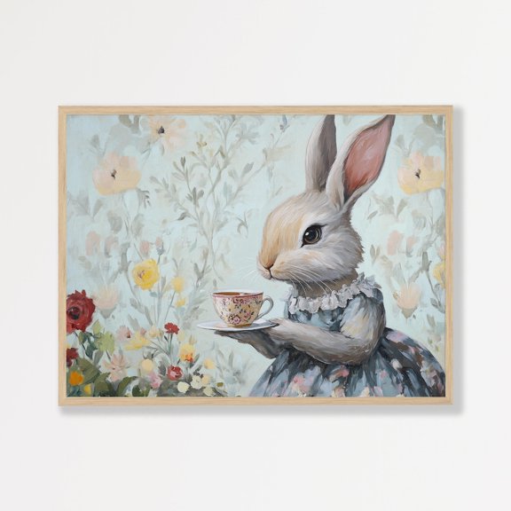 Retro Pool Party Wall Art Palm Springs Summer Home Decor Retro Bunny Wall Art Rabbit Kitchen Illustration Poster