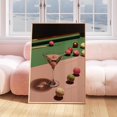 Retro Pool Table Wall Art Print, Rose Eight Ball And Martini Billiards ...