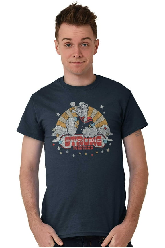 Retro Popeye Strong Together Unisex Plus Size Graphic Tee Brisco Brands 3X