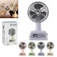 thumbnail image 1 of Retro Portable Table Fan, 100-Speed Digital Display, 90° Tilt USB Rechargeable Desk Fan with 1200mAh Battery, Compact Cooling Fan for Desktop, Office, Bedroom & Travel, 1 of 6