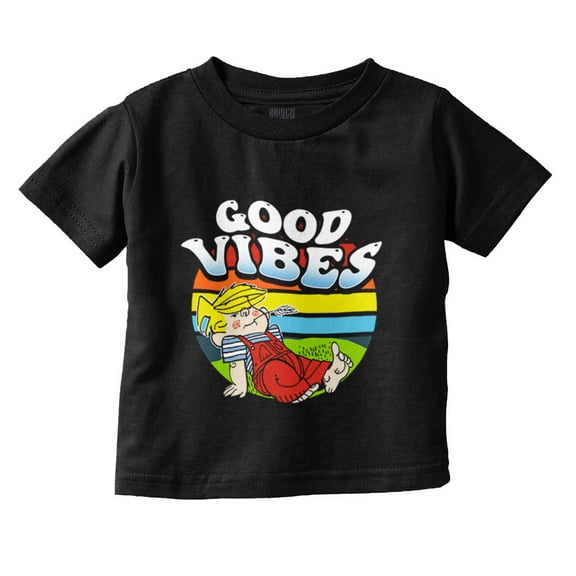 Retro Positive Dennis The Menace Toddler Boy Girl T Shirt Infant Toddler Brisco Brands 6M