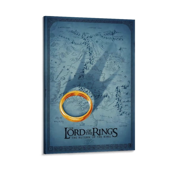 Retro Poster Lord of The Rings Vintage (3) Artworks Canvas Poster Room Aesthetic Wall Art Prints Home Modern Decor Gifts 20x30inch(50x75cm)