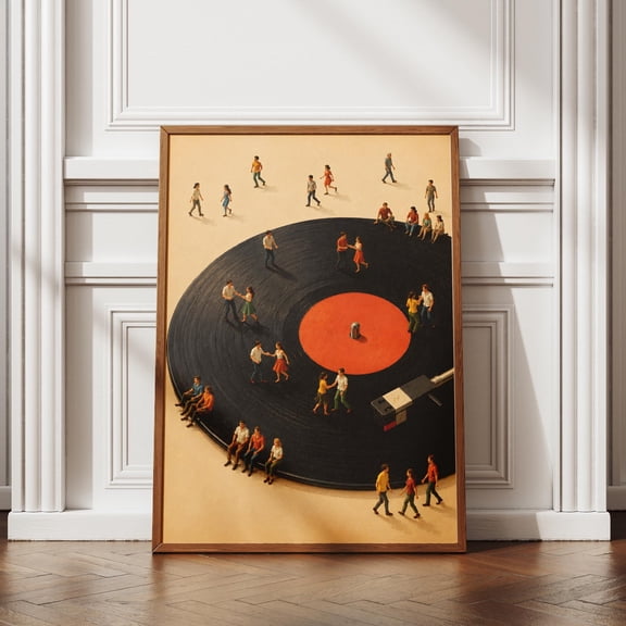 Retro Poster Music Poster Vinyl Record Dancers , Poster Print Only
