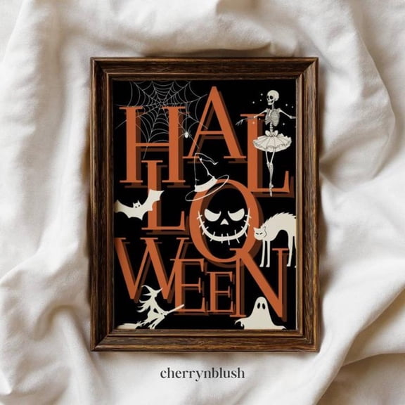 Retro Poster -Spooky Gothic Wall Art -Dark Academia Decor -Vintage Moody Poster -, Unframed Poster Size 12x18