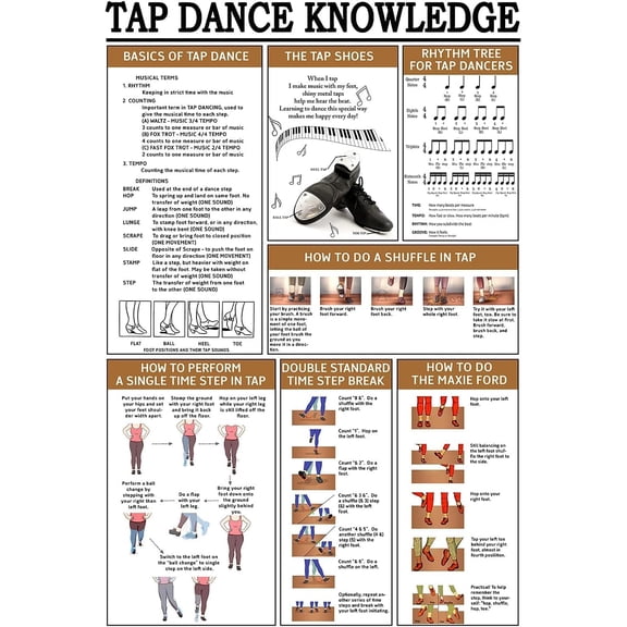 Retro Posters Tap Dance Knowledge Prom Metal Signs Wall Decor For Club Home Decor Printing Plaque Best Gift 8x12 inches