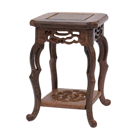 Retro Practical Bonsai Base Hard Wood Display Stand Tree-root Carved Bonsai Base